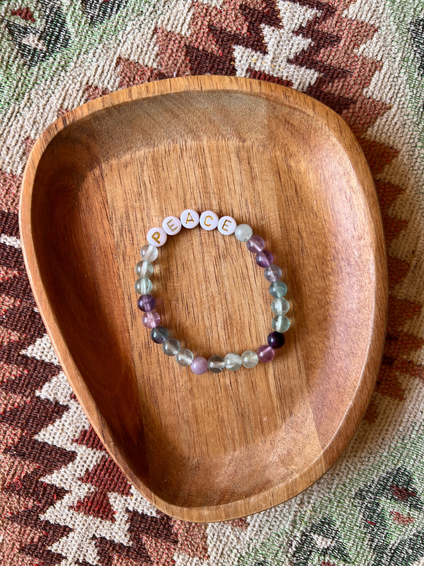 BRACELET FLUORITE ARC EN CIEL À PERSONNALISER