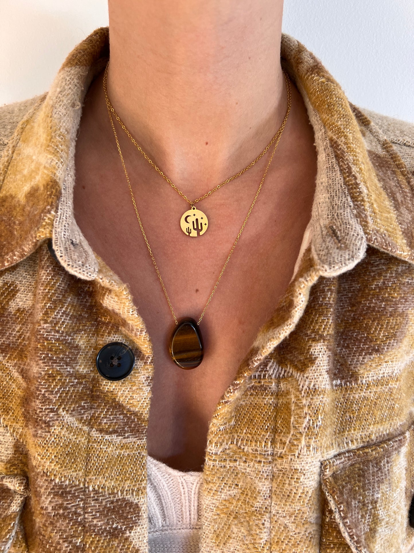 COLLIER UTAH OEIL DE TIGRE
