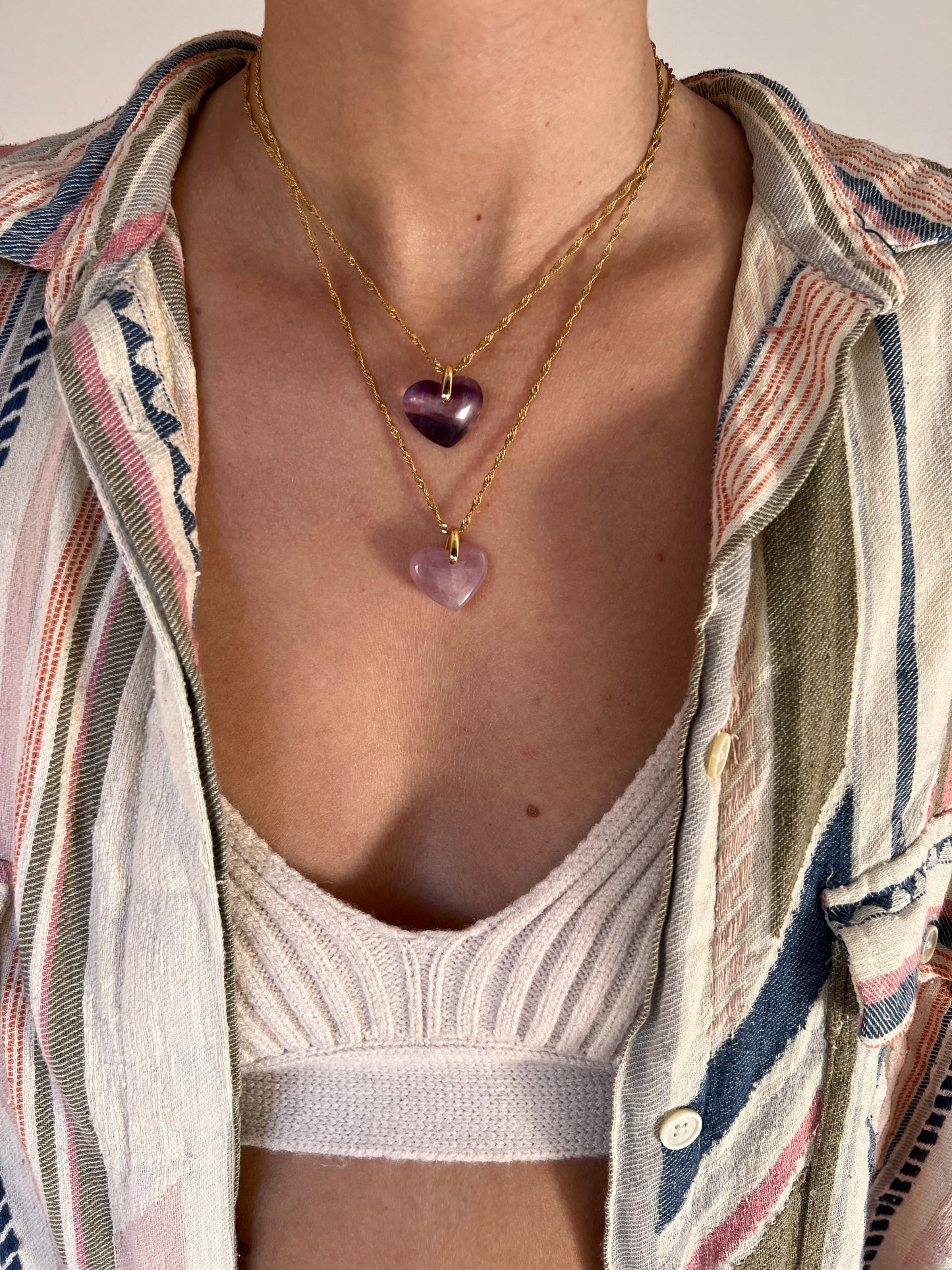 COLLIER TRUE LOVE FLUORITE ARC EN CIEL