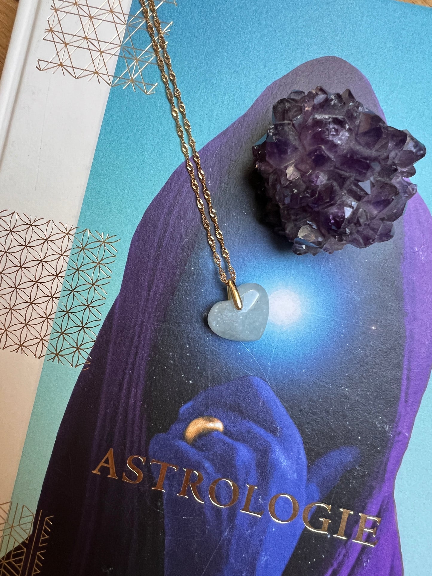 COLLIER TRUE LOVE AIGUE MARINE