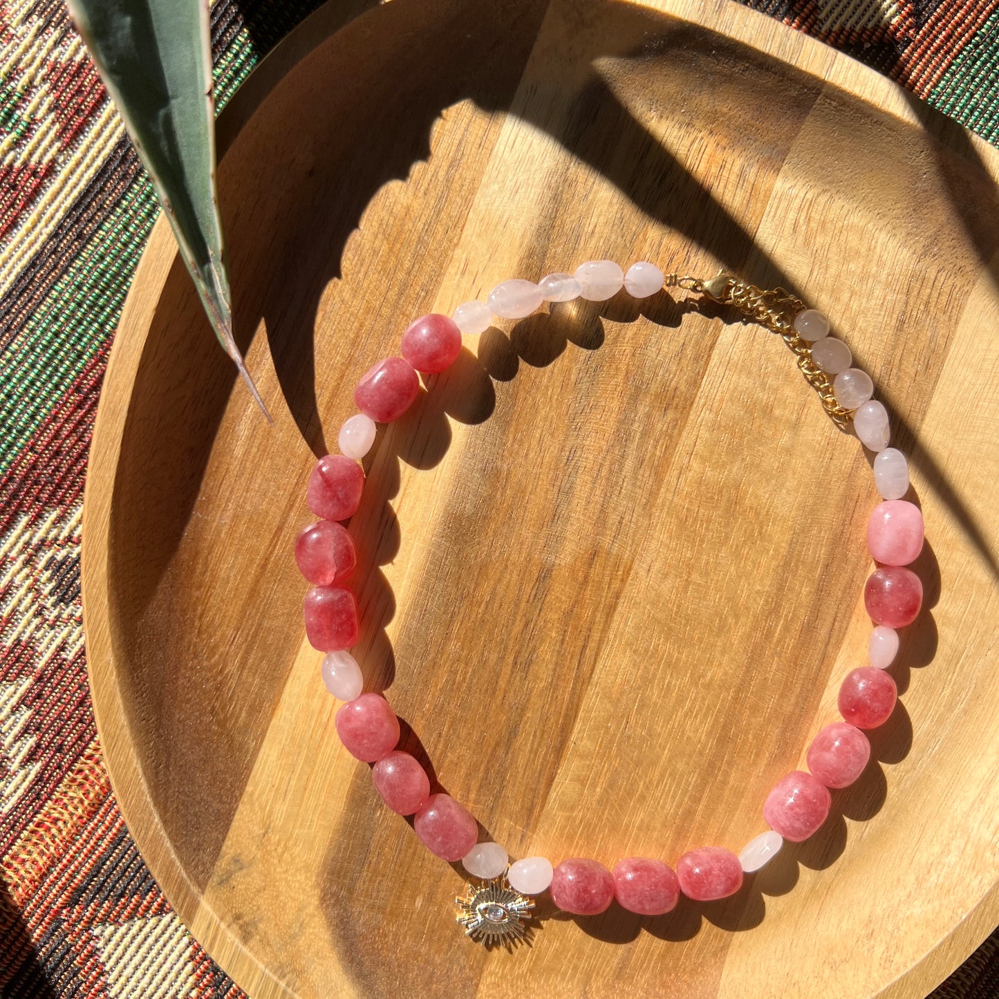 COLLLIER SEDONA AGATE ROSE ET QUARTZ ROSE